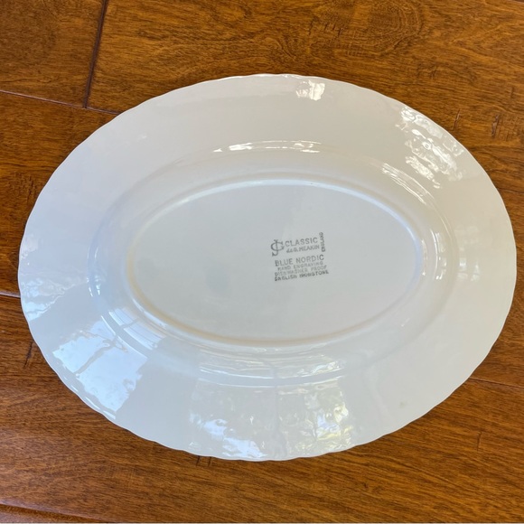 Replacement Blue Nordic by J&G Meakin English Ironstone Hand-Engraved  Platter - Picture 13 of 15